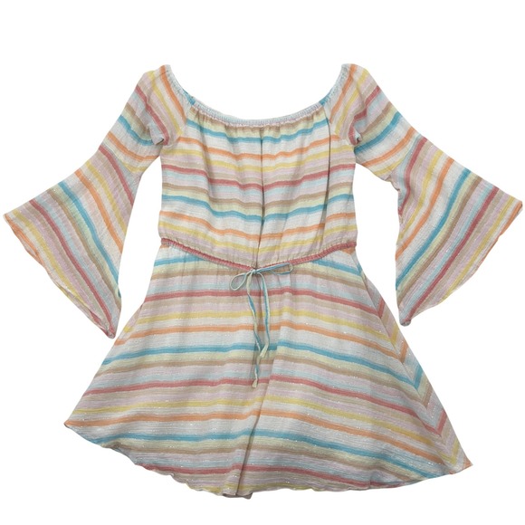 Lovers + Friends Dresses & Skirts - Lovers & Friends Stay Dress XL Spring Rainbow Mini Off the Shoulder Summer Cute